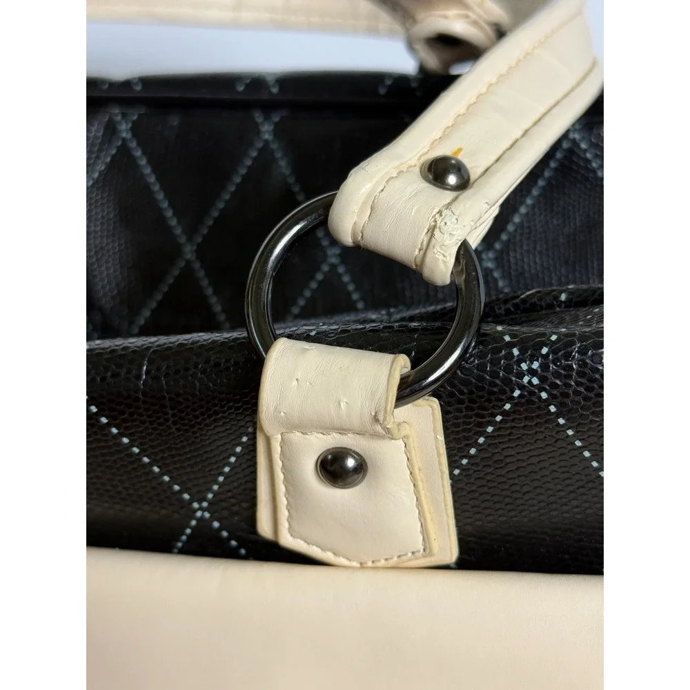 Vintage Mary Kay Quilted Travel Makeup Duffel  Bag Top Handle Zip Organizer